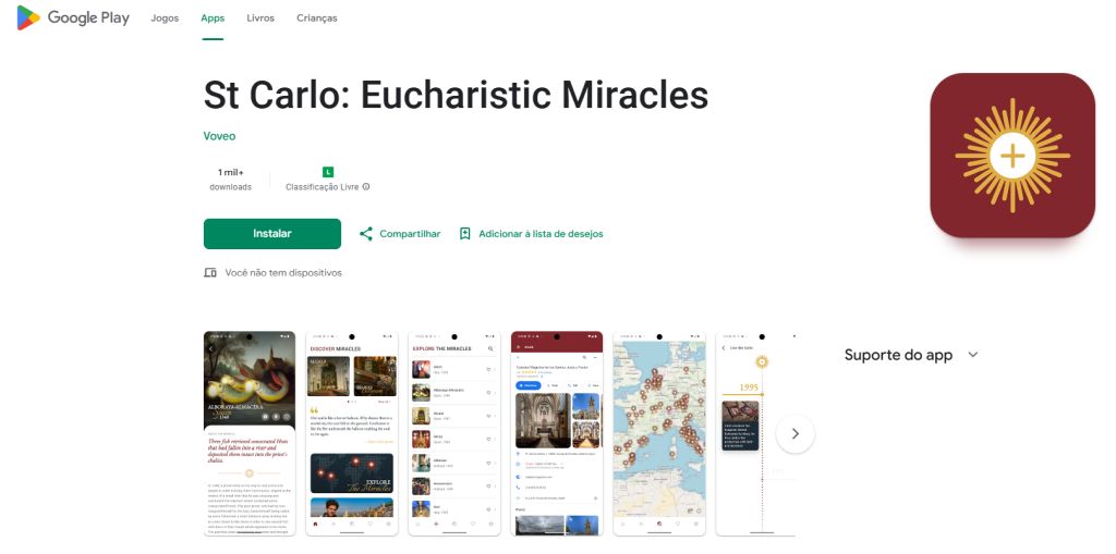 Santuário de São Carlo Acutis lança aplicativo dedicado aos Milagres Eucarísticos 3 Santuario de Sao Carlo Acutis lanca aplicativo dedicado aos Milagres Eucaristicos