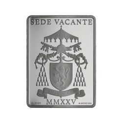 Vaticano emite duas novas moedas comemorativas 5 lancio numismatica Moneta 25 E AG Proof Colore SCV 025 Sede Vacante R