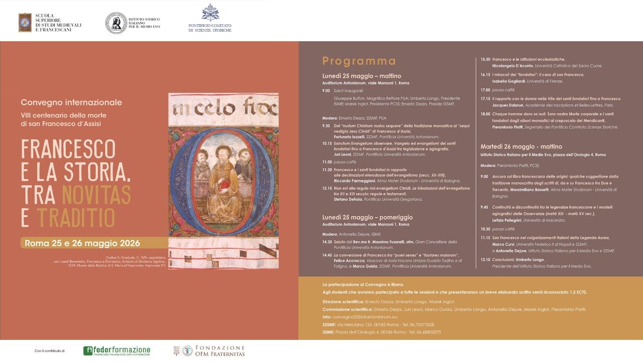 Congresso sobre oitavo centenário de São Francisco de Assis será realizado em Roma 4 Congresso sobre oitavo centenario de Sao Francisco de Assis sera realizado em Roma 2