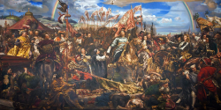 Beato Inocêncio XI e o cerco de Viena 4 "Sobieski enviando a mensagem de vitória para o Papa, após a Batalha de Viena"