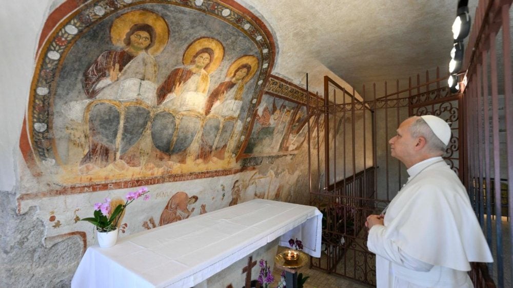 Papa Leão XIV visita os mosteiros de São Bento e Santa Escolástica, e o Santuário de Vallepietra 2 Papa Leao XIV visita os mosteiros de Sao Bento e Santa Escolastica e o Santuario de Vallepietra 1