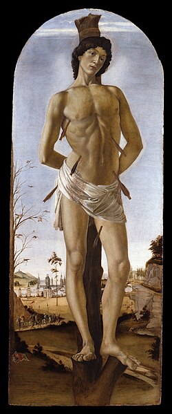 Uma flecha na aljava do Altíssimo 4 Sandro Botticelli 1445 1510 St. Sebastian 1128 Gemaldegalerie