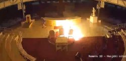 Medjugorje: imagem da Virgem Maria profanada e altar incendiado 3 fogo medjugore1